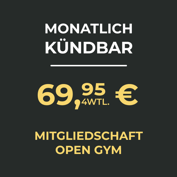 Mitgliedschaft Open Gym - mtl. kündbar